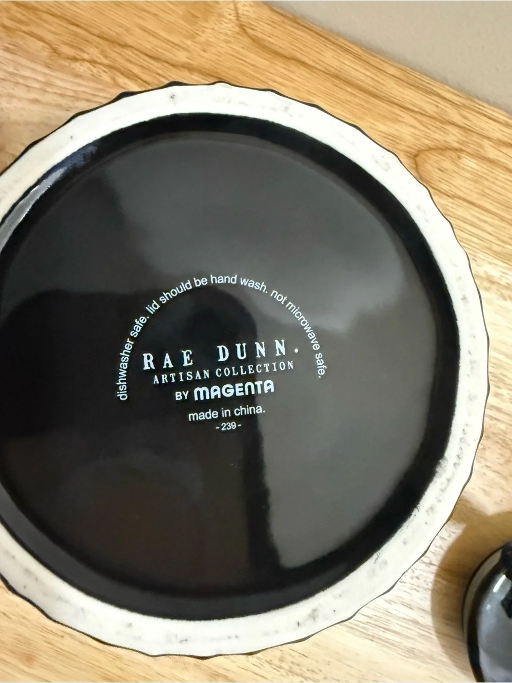 Rae Dunn Black Ceramic COFFEE Canister with Lid